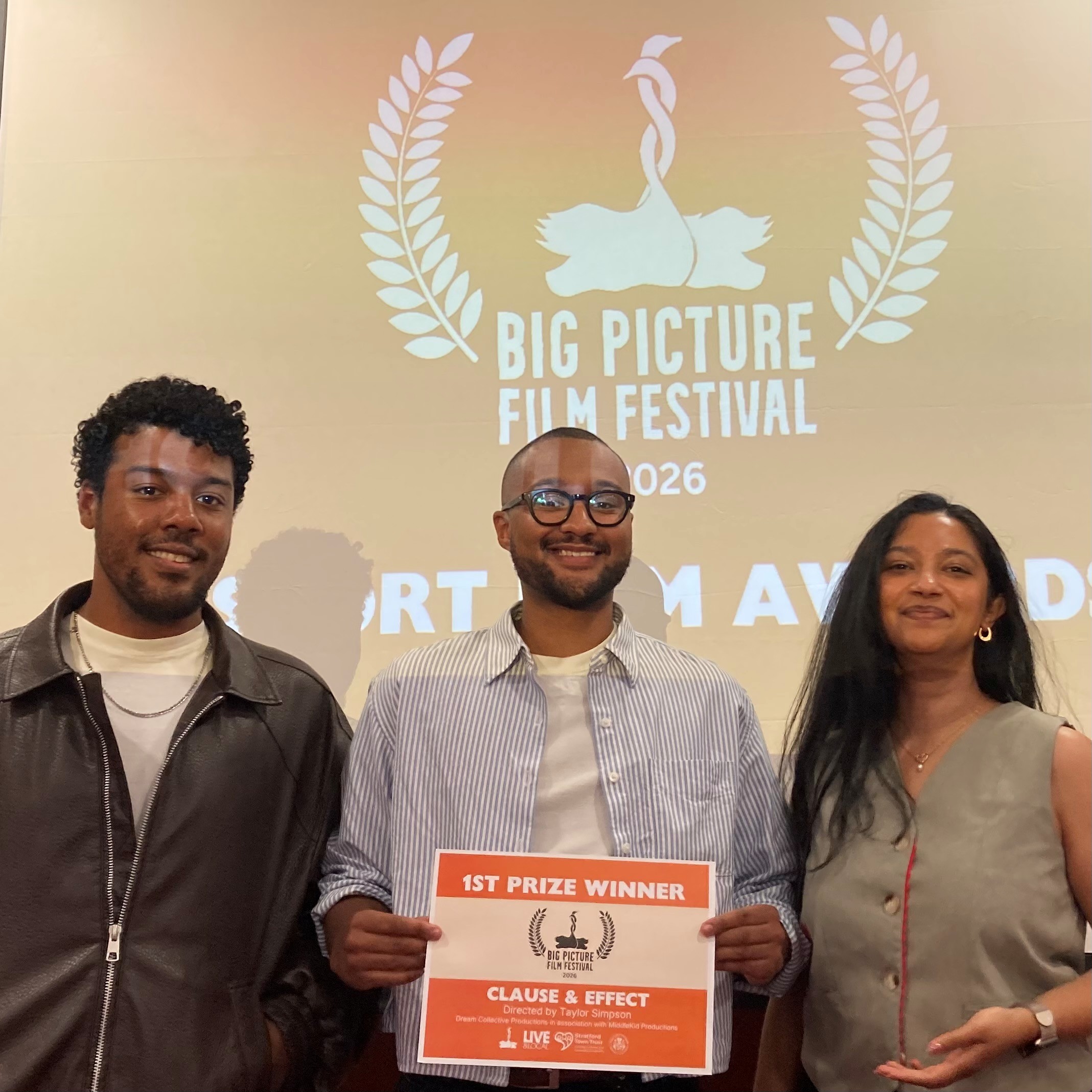BPFF26 Short Film Comp 1St Prize Prize Winner Clause & Effect Left To Right Maple Hu, Taylor Simpson & Nicole Fernandes