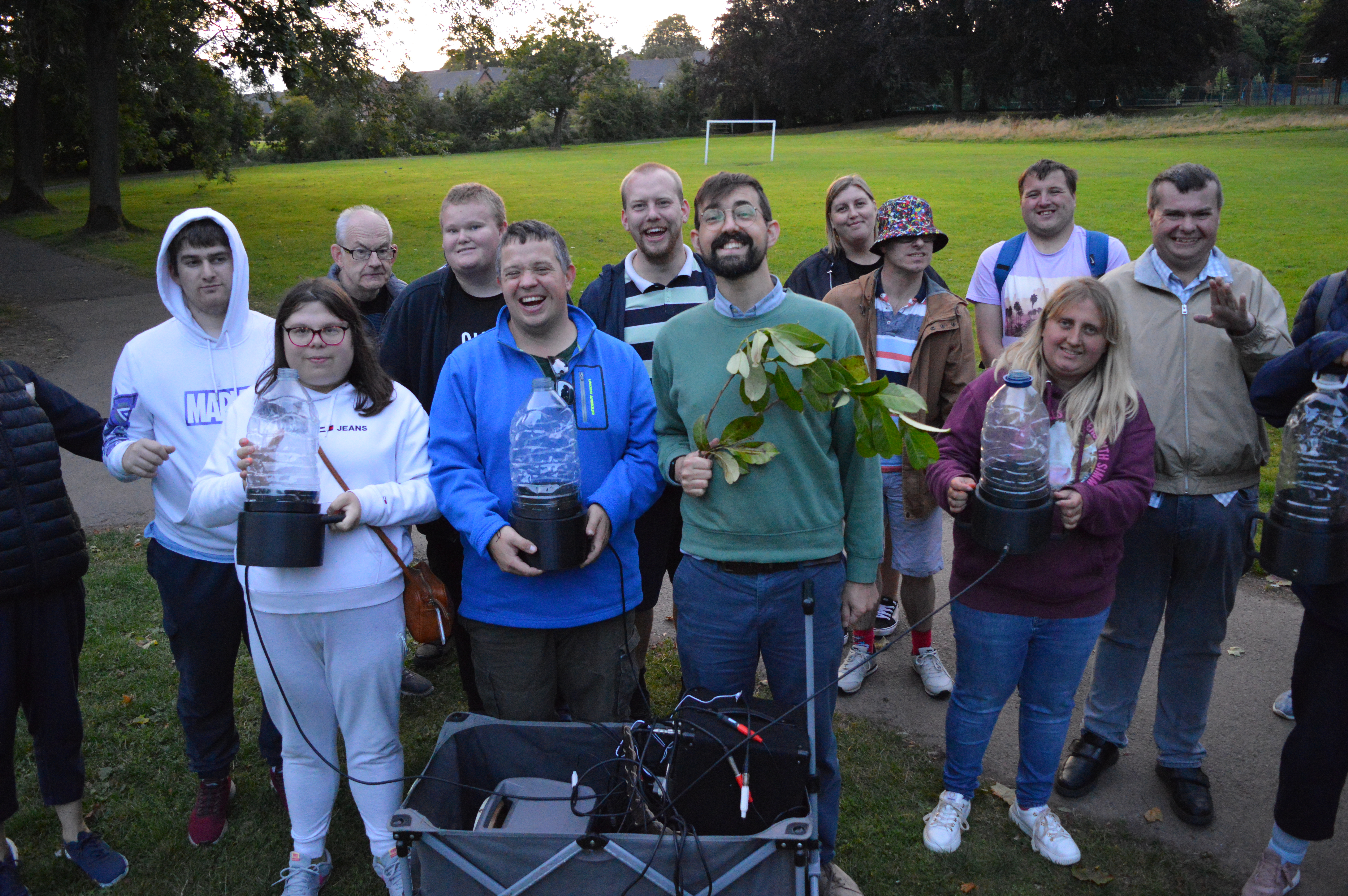 Artist Tom Peel (Centre) With A Group Of Participants After A Walk