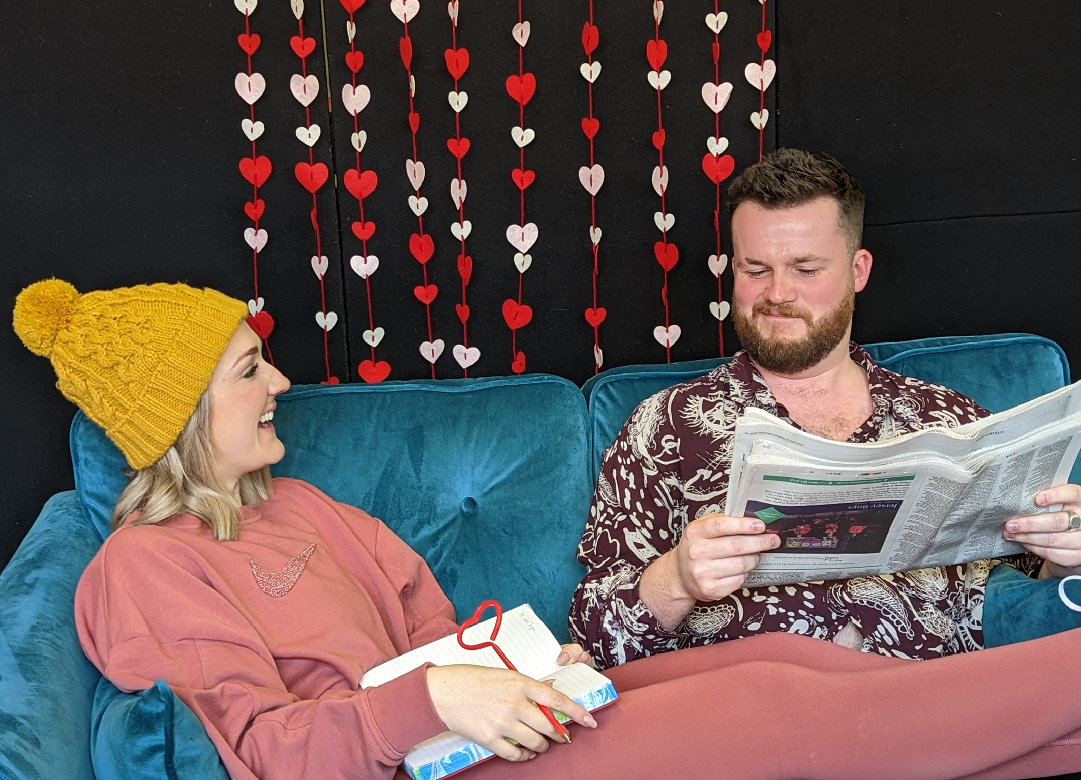 NEW PERSPECTIVES The Swearing Jar In Rehearsal L R Paige Round, Joe Wiltshire Smith