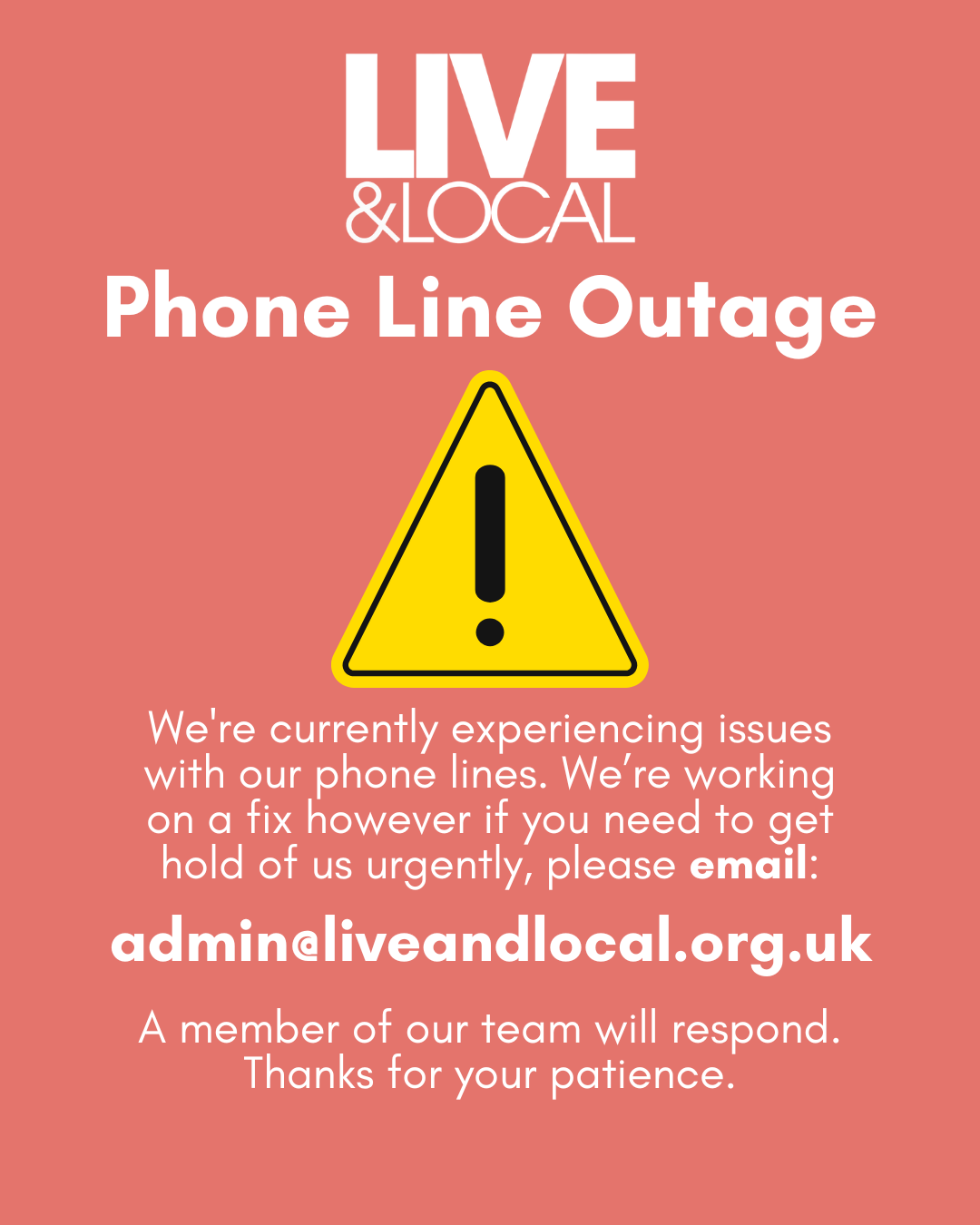 Phone Network Down Alert