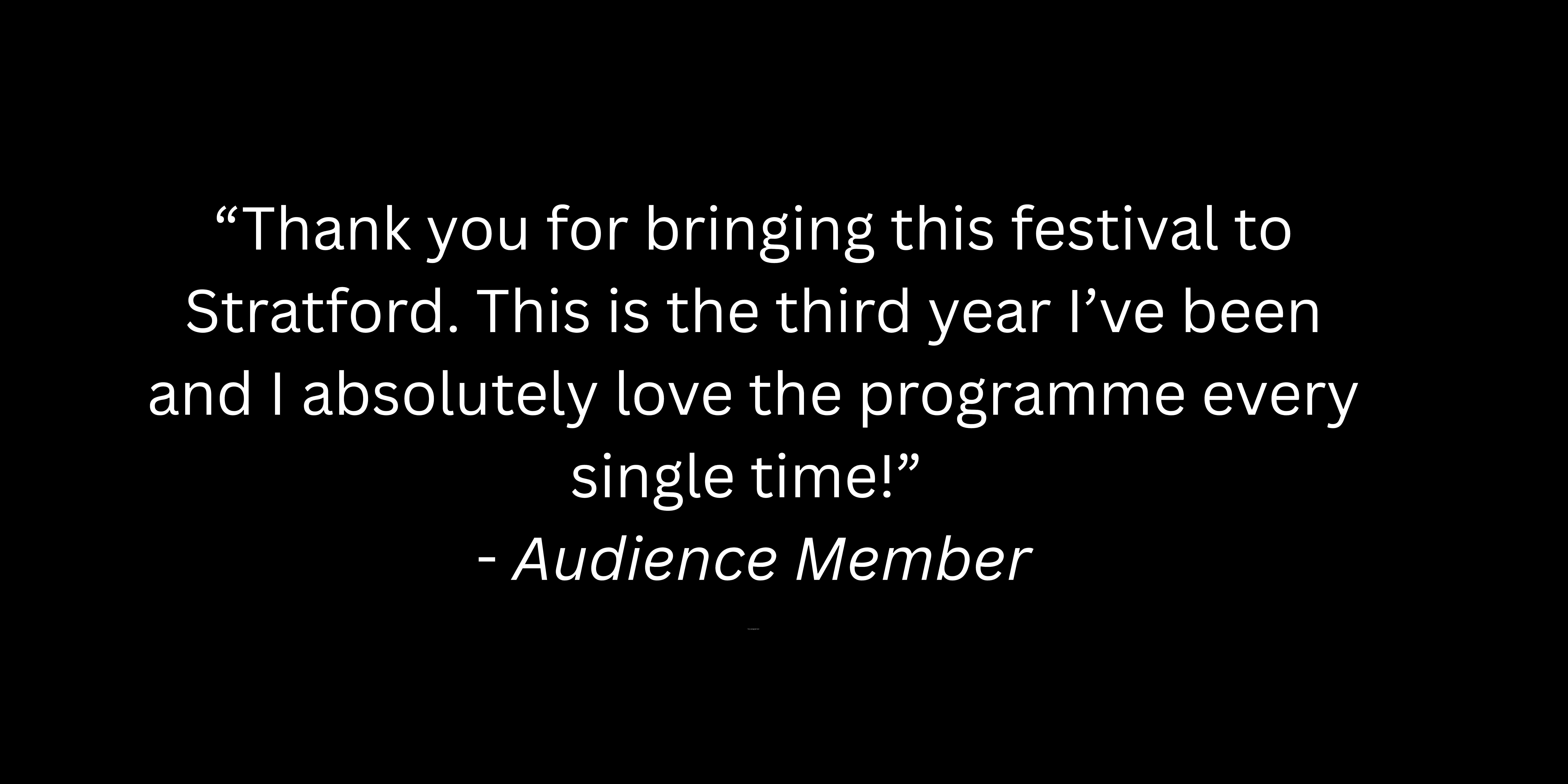 “Thank You For All You Did To Bring Film To Stratford This Past Weekend. It Was A Colossal Undertaking Which Brought A Lot Of Pleasure And Interest To Those Who Were Able To Attend. And, It Was Al (2)